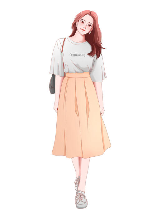 Simple girl illustration