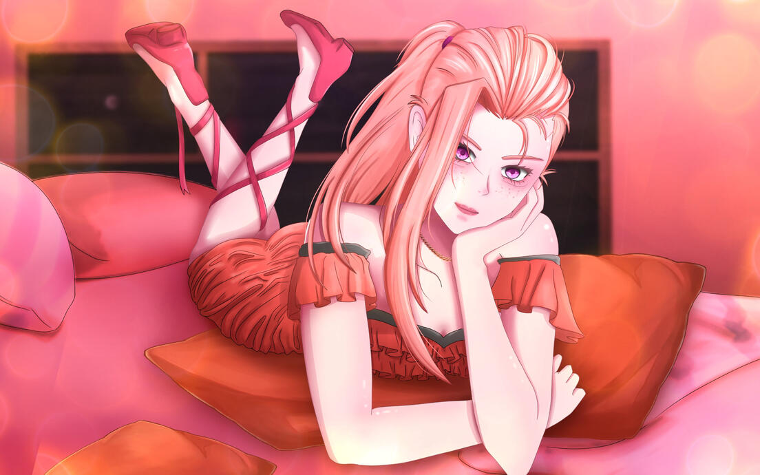 Dream girl in bed